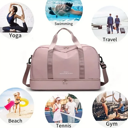 Gym Duffel Bag with Shoe Compartment – Large Sports Travel Bag