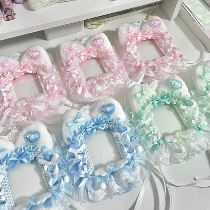Kawaii Lace Bag Frame DIY Decoration Kit – Anime Card Holder Cover