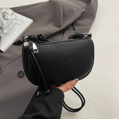 Women's Crossbody Shoulder Bag – Casual Pebbled Leather Handbag