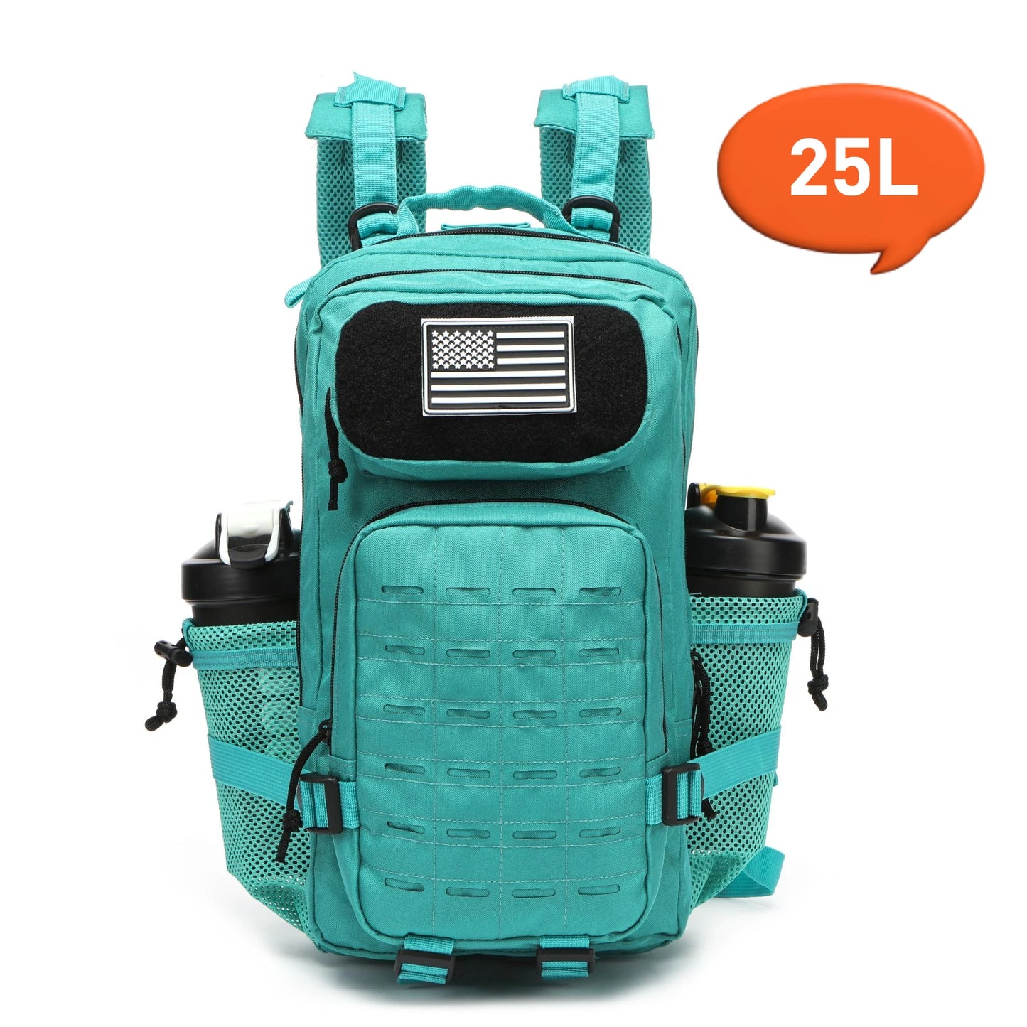 Tactical Backpack 25L/50L MOLLE Hiking Rucksack with Bottle Holders