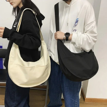 Y2K Large Capacity Nylon Crossbody Hobo Bag – Unisex