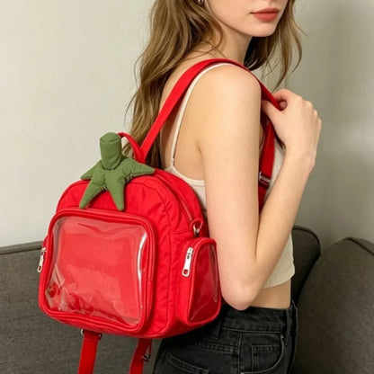 Fruit Ita Bag Backpack – Tomato & Apple Plush Shoulder Bag