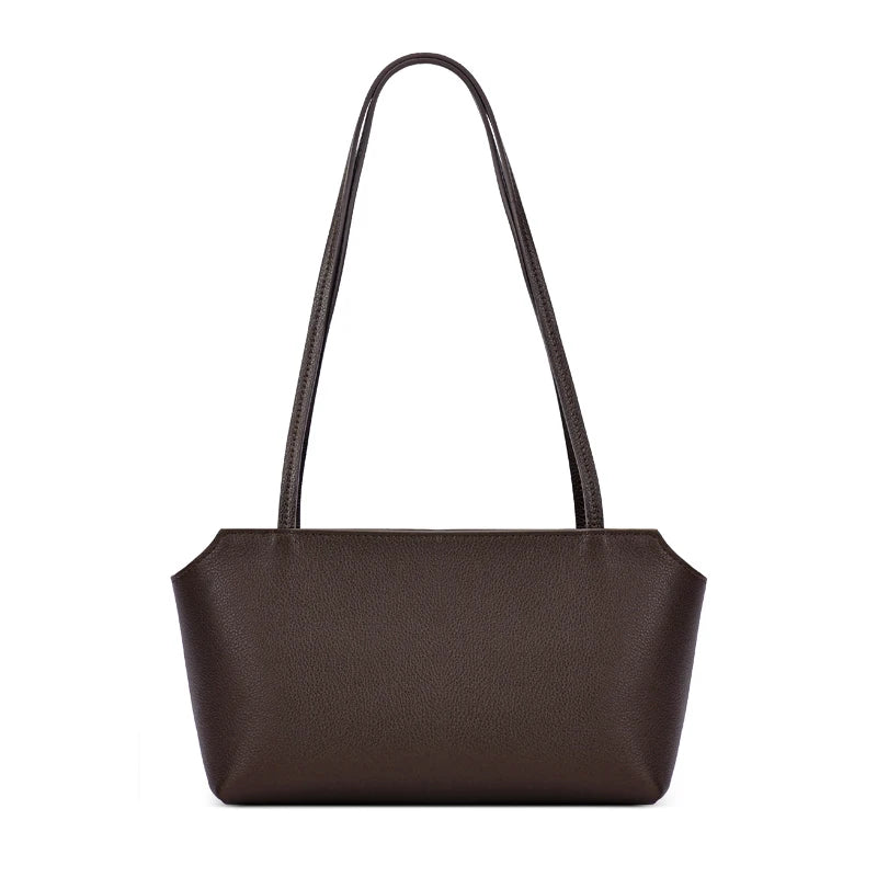 Genuine Leather Mini Shoulder Bag – Women's Pebbled Tote