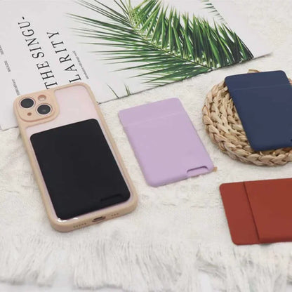 Silicone Phone Card Holder – Self-Adhesive Stick-On Wallet