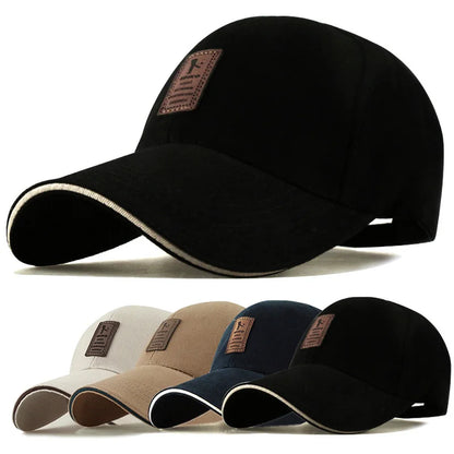 Structured Cotton Baseball Cap – Unisex Adjustable Snapback Sun Hat