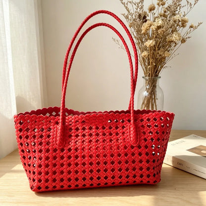 Hollow Woven Basket Shoulder Bag – Large Boho Vacation Tote