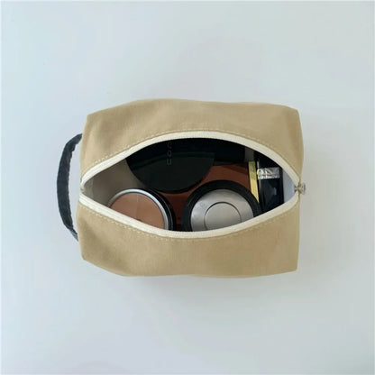 Canvas Cosmetic Bag Travel Makeup Organizer Pouch