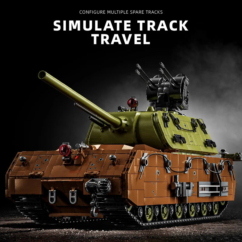 Panzer VIII Maus Tank MOC Set – 1:28 Scale Military Bricks