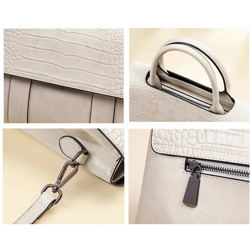Cowhide Leather Crossbody Handbag for Women – Luxury Shoulder Bag