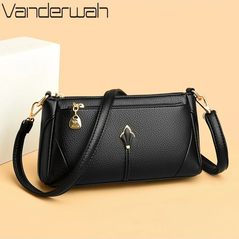 Elegant PU Leather Crossbody Bag – Women's Shoulder Purse