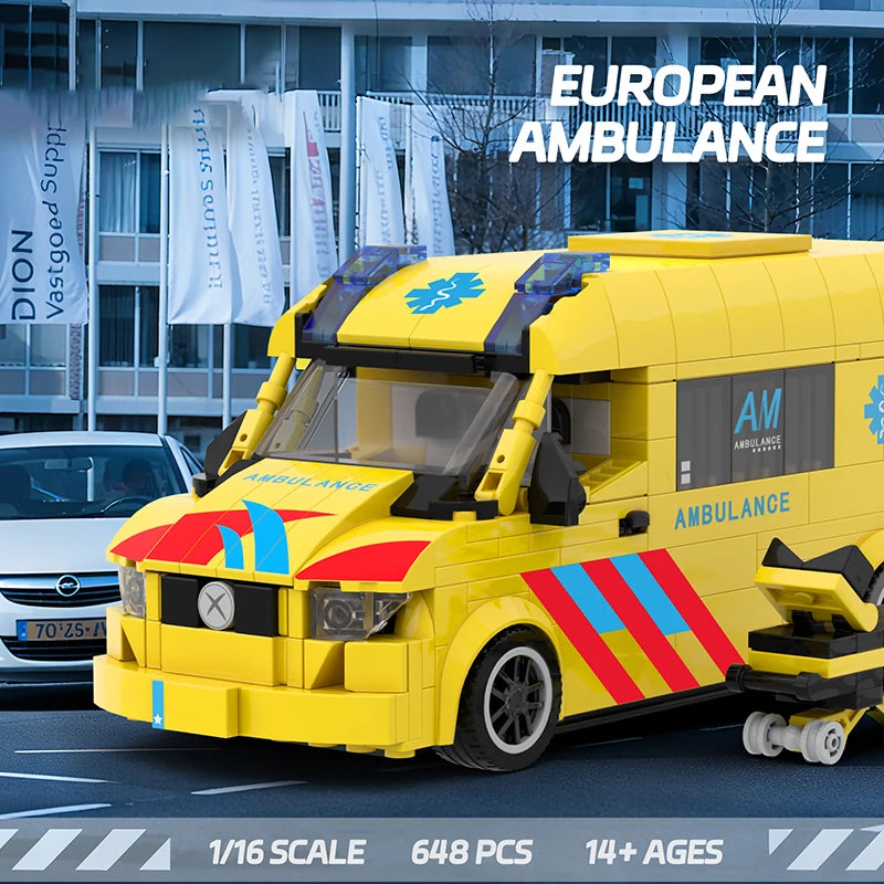 Ambulance Building Blocks Set – City Rescue Bricks Toy for Kids