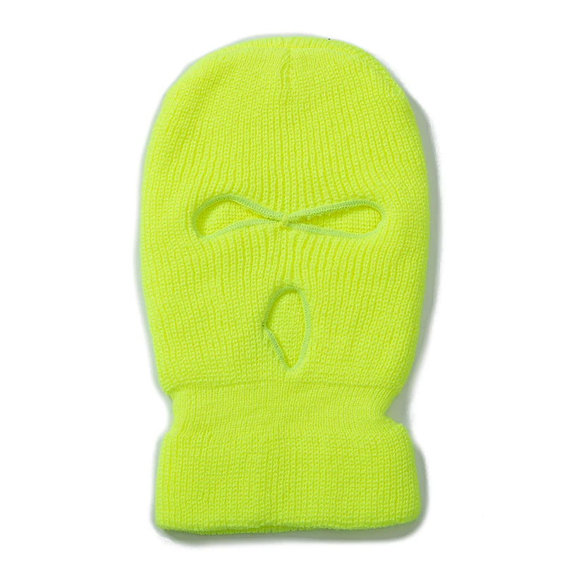 Balaclava Ski Mask 3-Hole Winter Face Cover – Unisex Knit Beanie