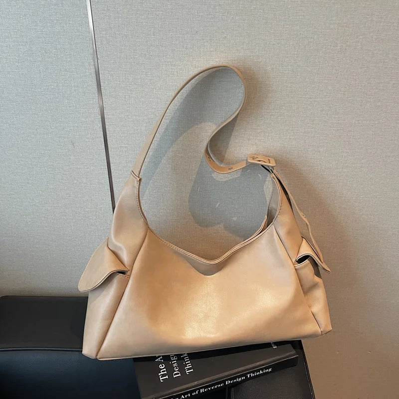 Casual Simple Large Capacity Shoulder Bag Winter Korean Version Temperament Tote Underarm