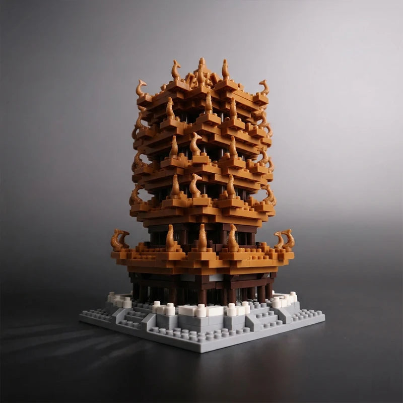 Yellow Crane Tower Micro Building Blocks – 752 Pcs