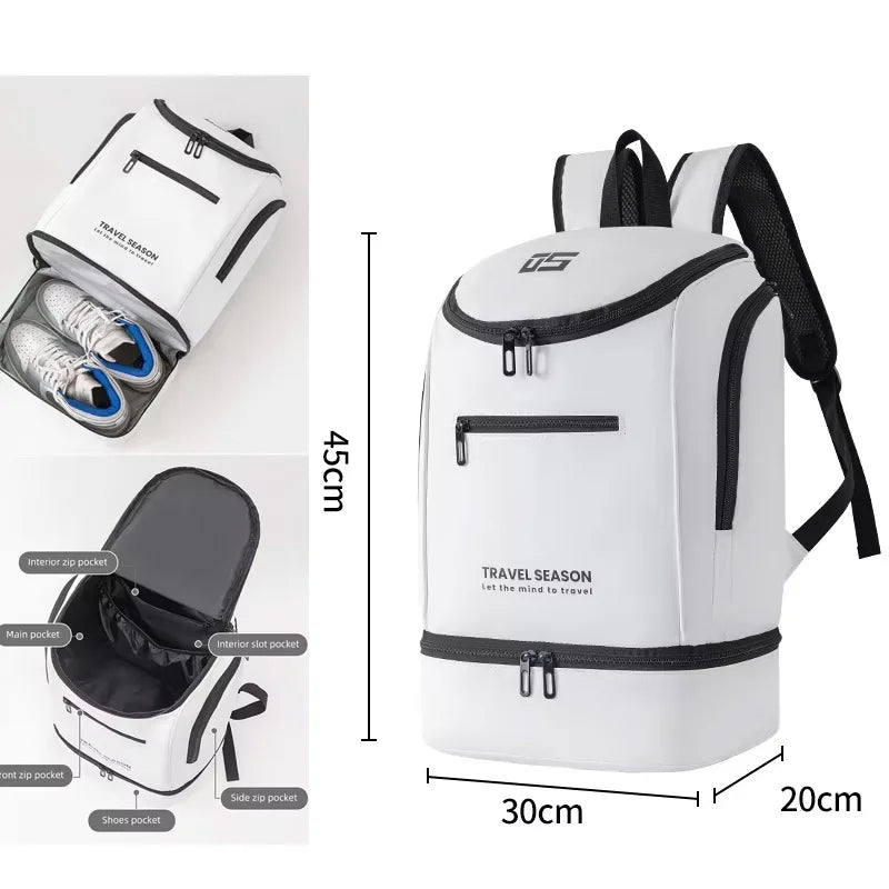 Sports Gym Backpack with Separate Shoe Compartment