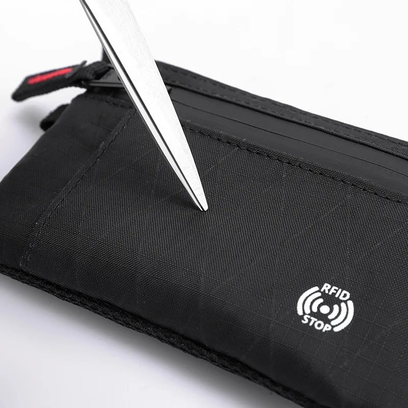 RFID Blocking Slim Wallet – Tactical Nylon Zipper Card Holder
