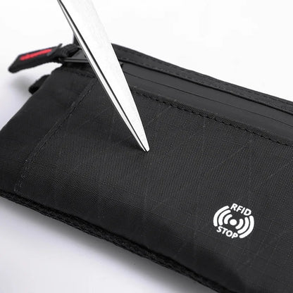 RFID Blocking Slim Wallet – Tactical Nylon Zipper Card Holder