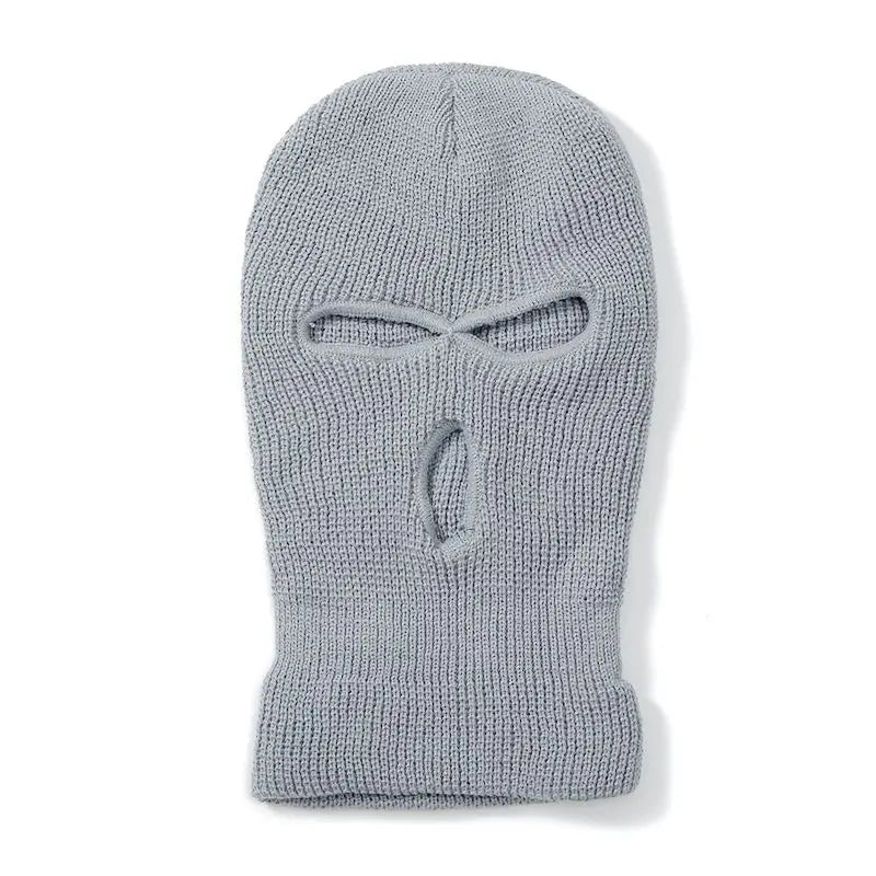 Balaclava Ski Mask 3-Hole Winter Face Cover – Unisex Knit Beanie