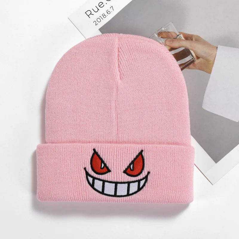 Embroidered Winter Beanie – Warm Unisex Hip Hop Ski Hat