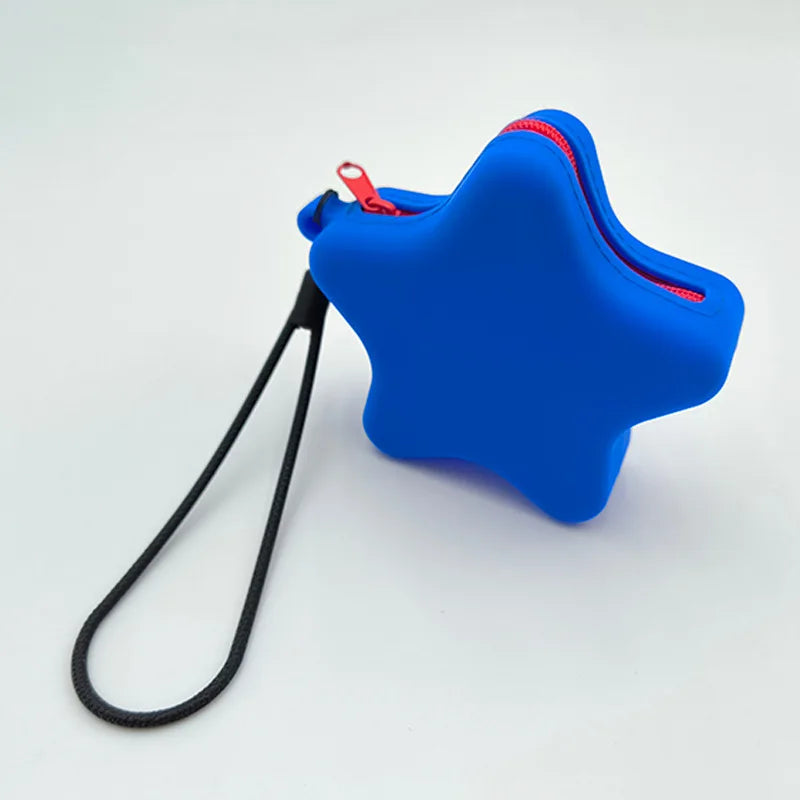 Star-Shape Silicone Coin Purse & Mini Cosmetic Bag with Zipper