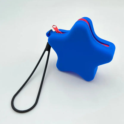 Star-Shape Silicone Coin Purse & Mini Cosmetic Bag with Zipper