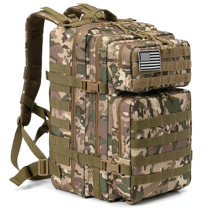 45L Tactical Hunting Backpack – Large Capacity MOLLE Rucksack