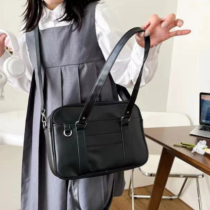 Japanese JK School Bag – Large Capacity PU Leather Shoulder Bag for Women