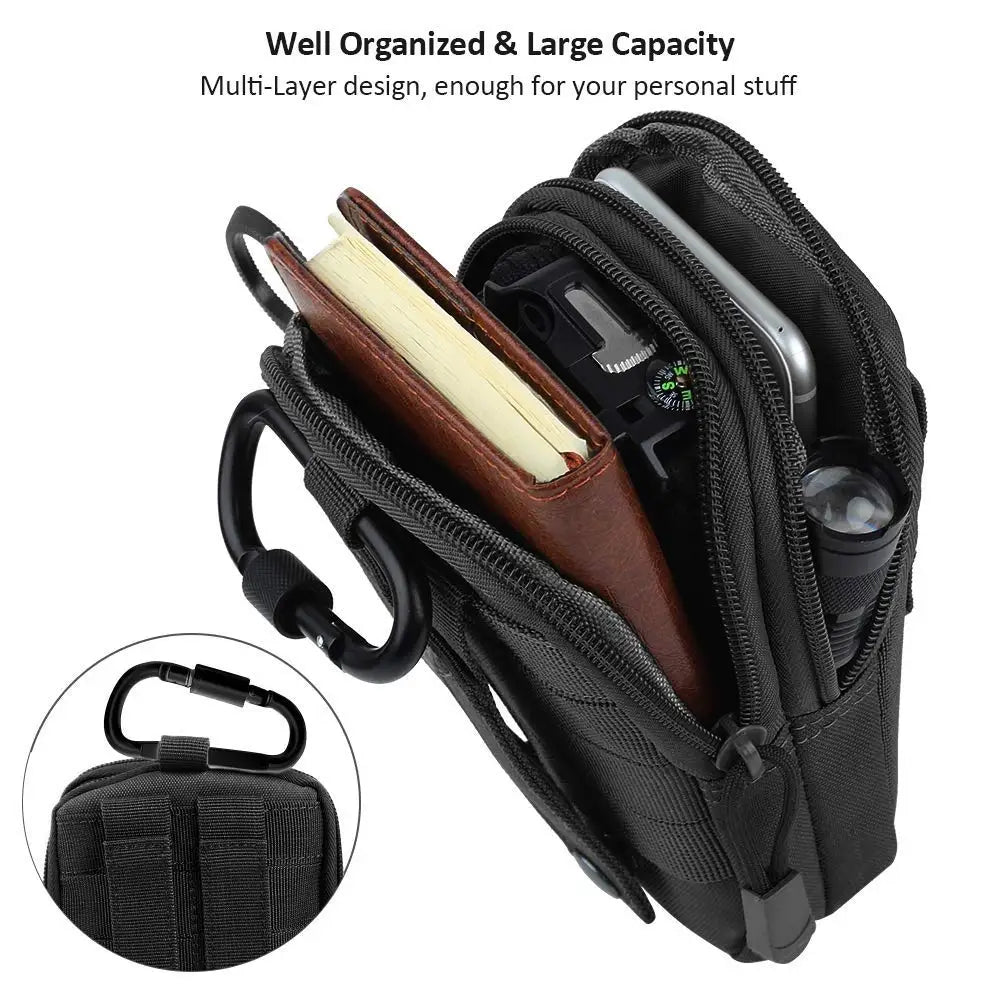 Tactical MOLLE Waist Bag – Military Phone Holster Belt Pouch
