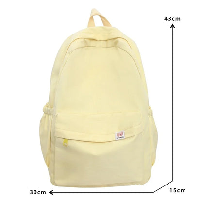 Waterproof Nylon Women Backpack Female Travel Bag Backpacks Schoolbag Teenage Girls Solid Color
