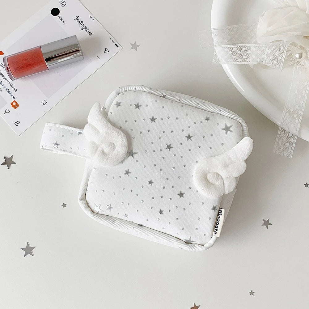 Angel Wing Star Makeup Bag – Cute Girls Cosmetic Pouch