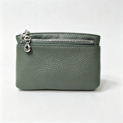 Genuine Leather Zipper Coin Purse for Women