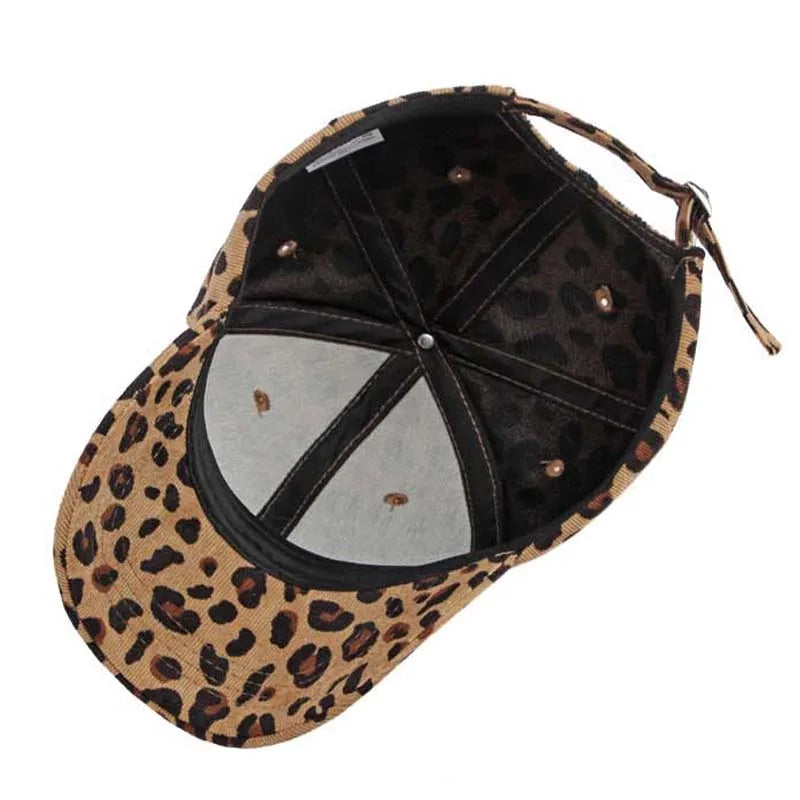 Leopard Print Corduroy Baseball Cap – Unisex Snapback Hat