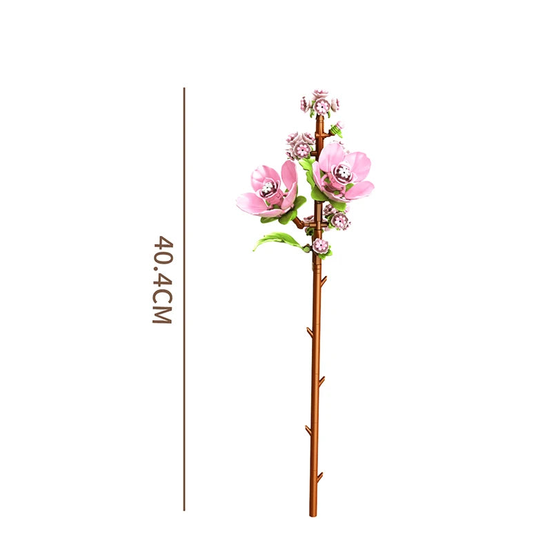 Flower & Plant Building Blocks Set – Eternal Bouquet Home Decor Model