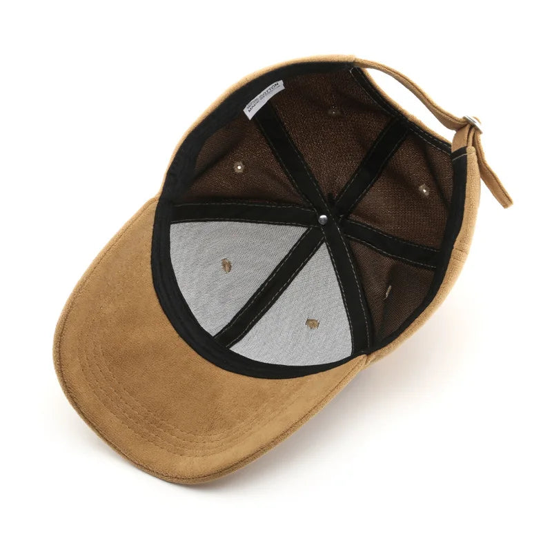Suede Baseball Cap – Unisex Snapback Hat for Men & Women