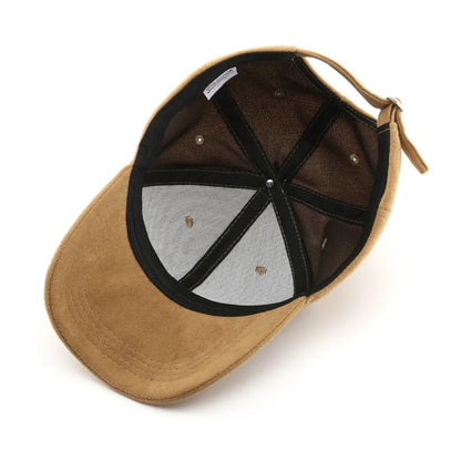 Suede Baseball Cap – Unisex Snapback Hat for Men & Women