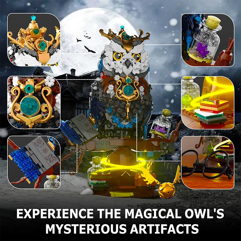 Magical Owl Building Blocks Set – 1288pcs MOC with LED Lights