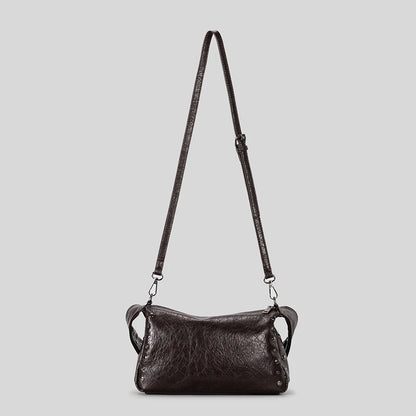 Vintage Rivet Women Shoulder Bags Motorcycle Style Underarm Bag Luxury Soft Pu Leather Crossbody