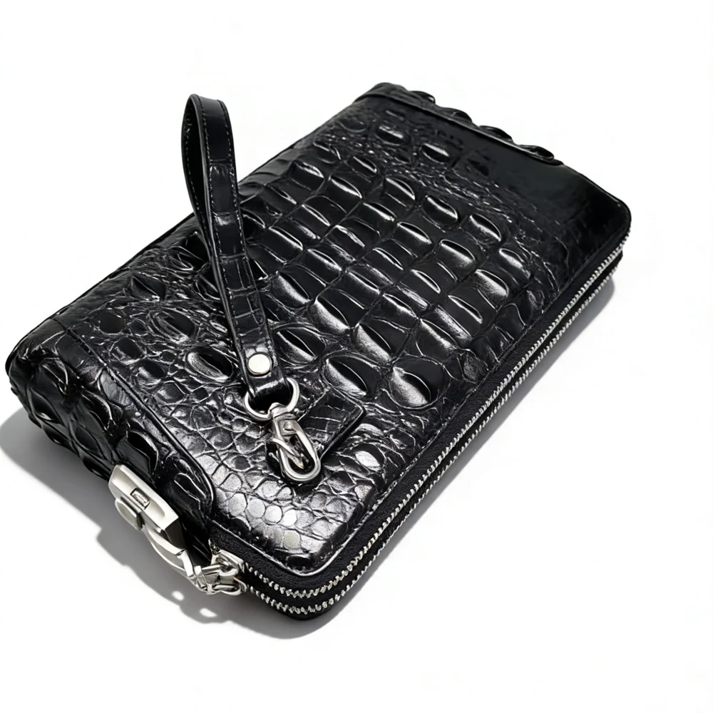 Genuine Crocodile Leather Men's Business Clutch Bag