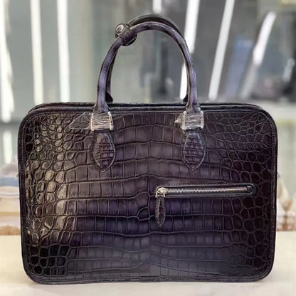 Men's Genuine Crocodile Leather Briefcase