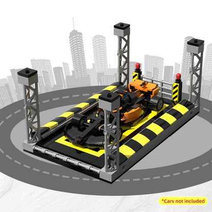 Supercar Garage Building Blocks Parking Lot Display Stand