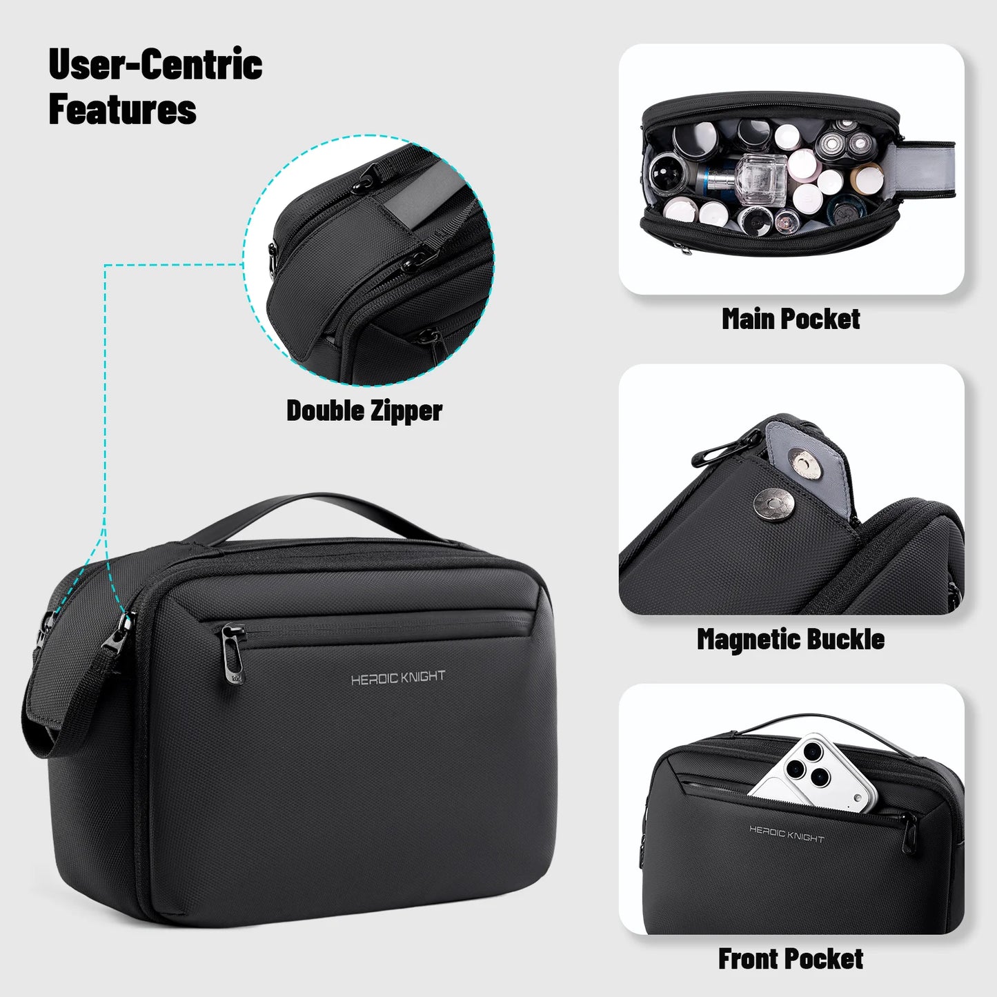 Waterproof Men's Toiletry Bag – Dopp Kit Travel Organizer