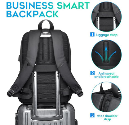 Waterproof Laptop Backpack 15.6" with USB Charging Port – Travel Bag