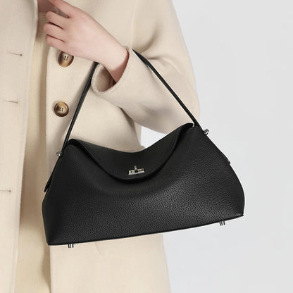 Leather Shoulder Bag for Women – Large Capacity Commute Handbag