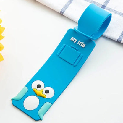 Cute Animal Silicone Luggage Tag with ID Holder
