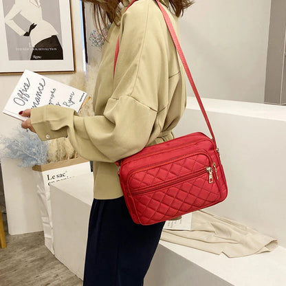 Quilted Crossbody Shoulder Bag for Women – Large Capacity