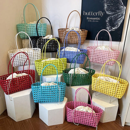 Handmade Woven Straw Beach Bag for Women – Summer Tote