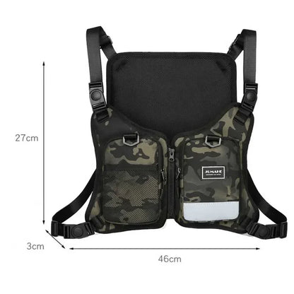 Men's Tactical Chest Bag Vest – Outdoor Sports & Cycling Rig