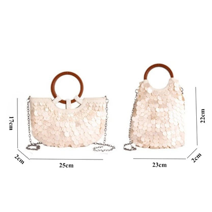 Seashell Beaded Shoulder Bag – Luxury Mermaid Crossbody