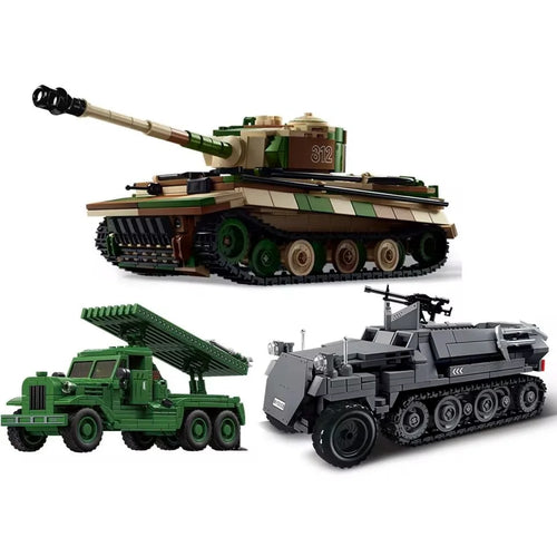 WWII Stuka zu Fuss Half-Track Rocket Launcher Building Blocks MOC