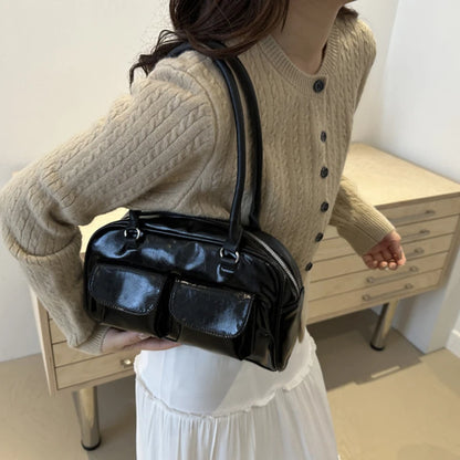 Vintage PU Leather Tote Bag – Women's Business Shoulder Bag
